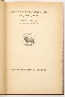 Lot 148 - An early portion of Finnegan's Wake, signed by Joyce
