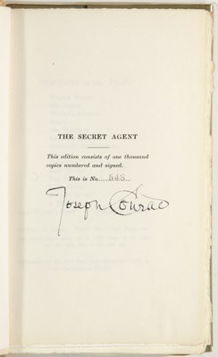 Lot 127 - An unopened copy in jacket signed by Joseph Conrad and