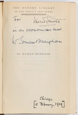 Lot 152 - Inscribed from Maugham to collector Vincent Starrett
