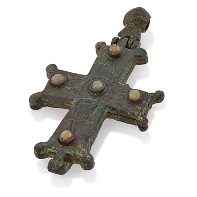 Lot 121 - Byzantine Bronze Encolpion Cross