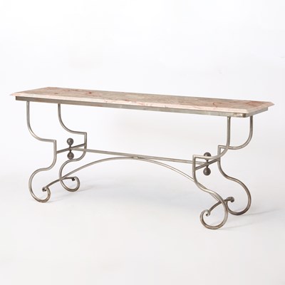 Lot 316 - French Marble and Steel Console