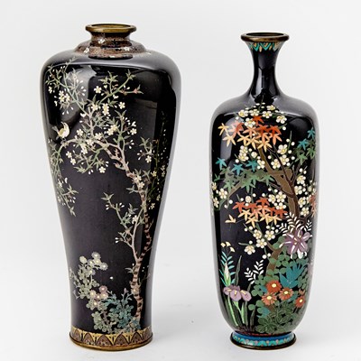 Lot 757 - Two Japanese Cloisonne Enamel Vases
