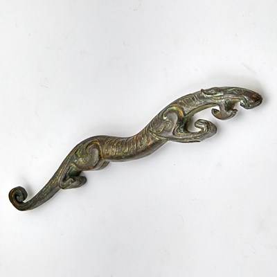 Lot 61 - A Chinese Archaistic Bronze Sculpture of a Beast