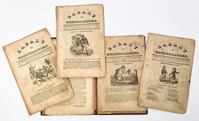 Lot 31 - Twelve issues of the earliest American illustrated comic periodical, "Galaxy of Comicalities"