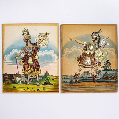 Lot 301 - Two 19th century tinsel prints