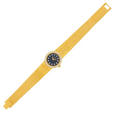 Lot 136 - Piaget Gold and Diamond Wristwatch