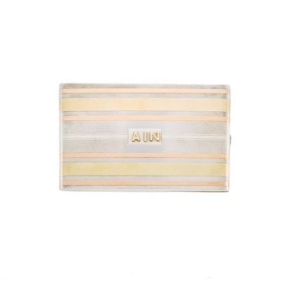 Lot 1218 - Napier Silver and Two-Color Gold Cigarette Case