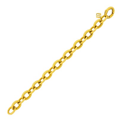 Lot 7 - David Yurman Gold Link Bracelet