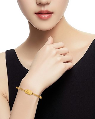 Lot 3 - Bulgari Gold 'Parentesi' Chain Bracelet