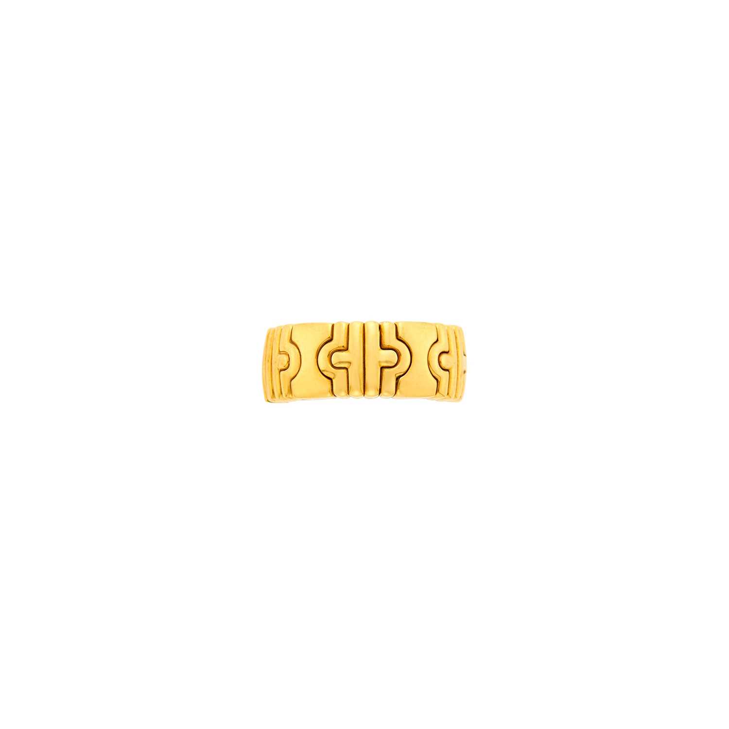 Lot 1 - Bulgari Gold 'Parentesi' Band Ring