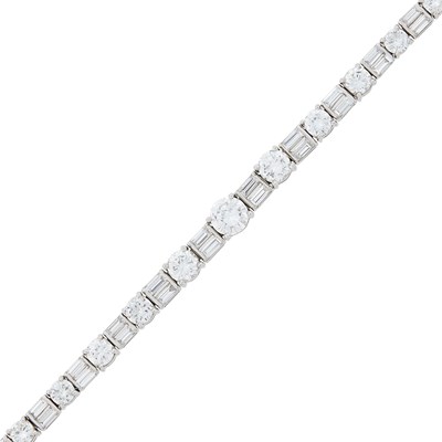 Lot 44 - Platinum and Diamond Bracelet