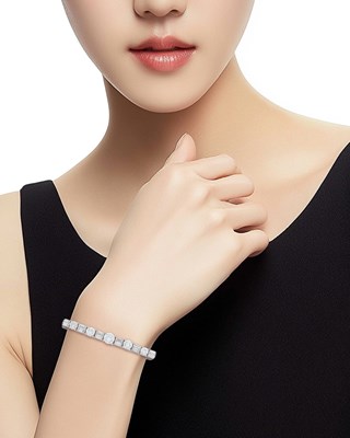 Lot 44 - Platinum and Diamond Bracelet