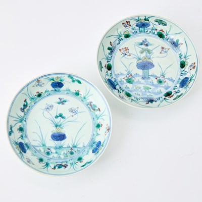 Lot 648 - A Pair of Chinese 'Doucai' Dishes