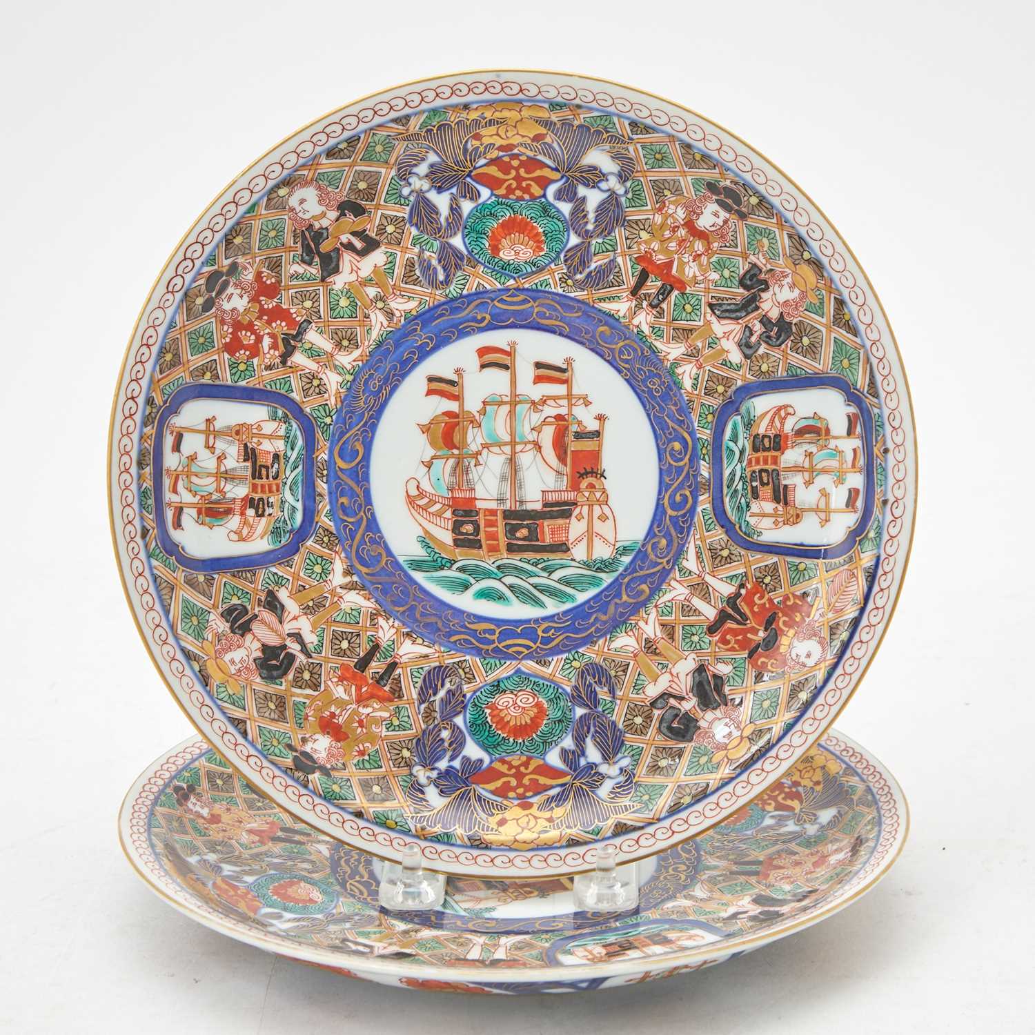 Lot 93 - Pair of Japanese Imari Porcelain Plates