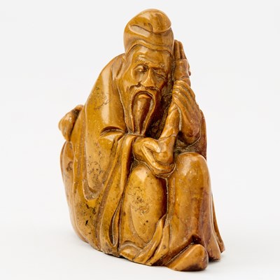 Lot 60 - A Group of Five Chinese Soapstone Figural Carvings