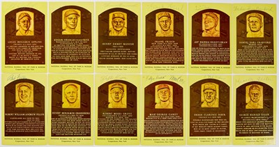 Lot 345 - Twelve signed Hall of Fame Baseball Postcards