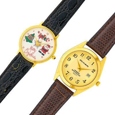 Lot 381 - Two Gilt-Metal Wristwatches