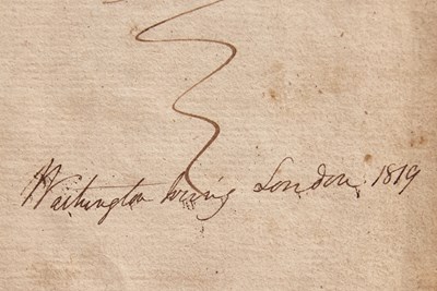 Lot 146 - Washington Irving's signed copy