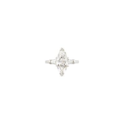 Lot 1124 - Platinum and Diamond Ring