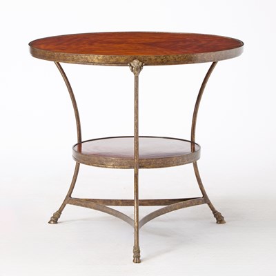Lot 277 - Louis XVI Style Gilt-Metal and Mahogany Gueridon