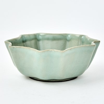 Lot 626 - A Chinese Celadon Petal Bowl