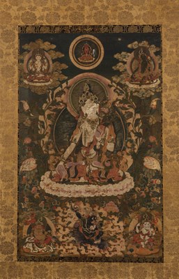 Lot 719 - [DUPLICATE] A Large Tibetan Thangka