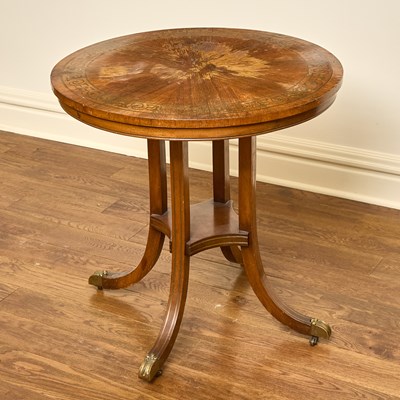Lot 126 - Regency Brass Inlaid Rosewood and Mahogany Center Table