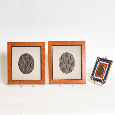 Lot 129 - Gilt Metal Mounted Bronze and Pietra Dura Plaque of Gentleman