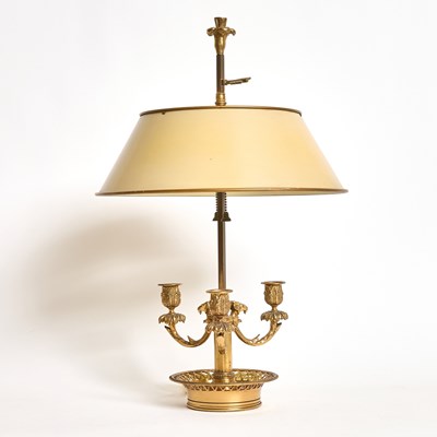 Lot 131 - French Gilt-Metal and Tole Bouillotte Lamp