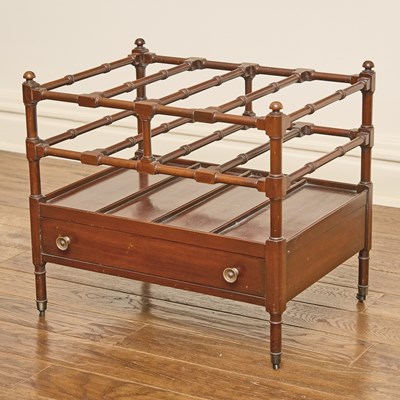 Lot 173 - Regency Style Faux Bamboo Mahogany Canterbury