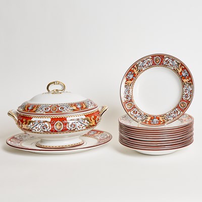 Lot 141 - Minton Porcelain "Florentine" Pattern Partial Dinner Service