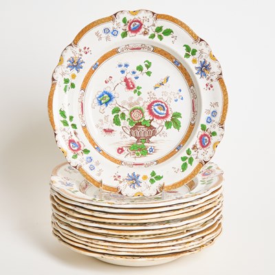 Lot 132 - Twelve Polychrome Decorated Ironstone Bowls