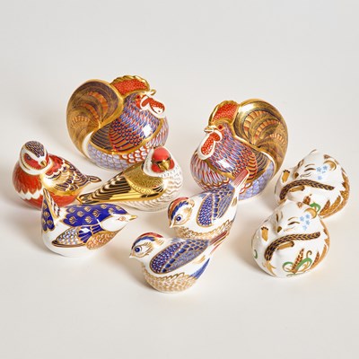 Lot 137 - Group of Royal Crown Derby Porcelain Animal Paperweights