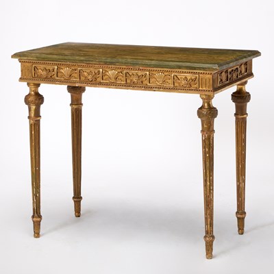 Lot 252 - Swedish Gustav IV Gilt and Painted Wood Side Table