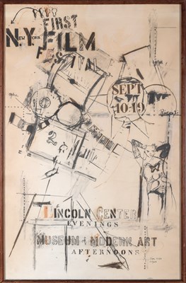Lot 618 - The poster for the first NY Film Festival, signed and numbered by Larry Rivers