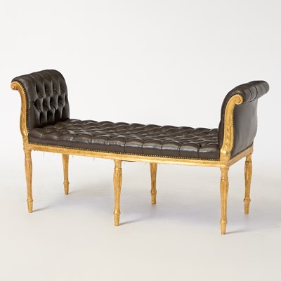 Lot 462 - George III Giltwood Window Bench