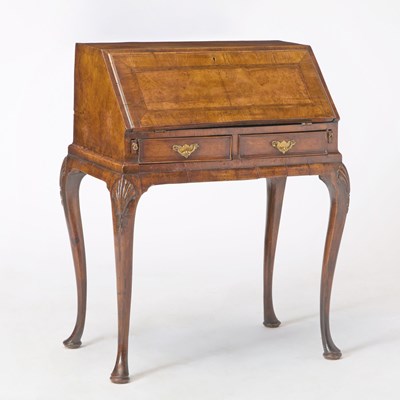 Lot 116 - George II Style Walnut Slant Front Desk
