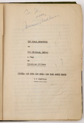 Lot 560 - An extraordinary copy of Tennessee Williams The Glass Menagerie