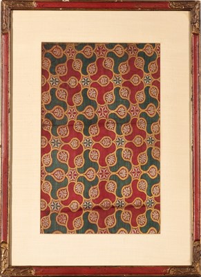 Lot 552 - Hispano-Moresque Framed Alhambra Silk Textile