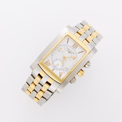 Lot 1258 - Longines Stainless Steel and Gold 'Dolce Vita' Wristwatch