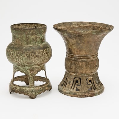 Lot 44 - Two Chinese Archaistic Bronze Vessels