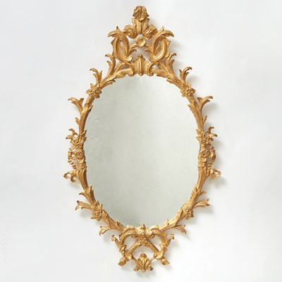 Lot 125 - George III Style Giltwood Oval Mirror