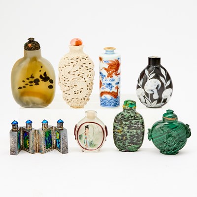 Lot 4 - A Group of Eight Snuff Bottles