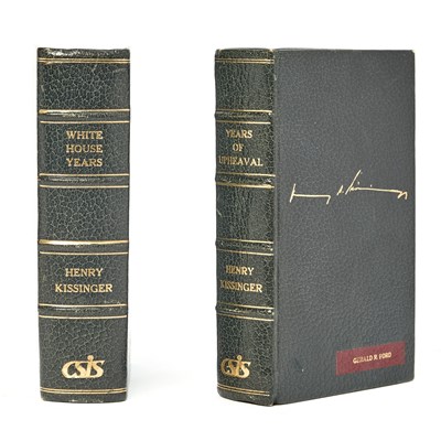 Lot 356 - Two volumes by Henry Kissinger bound for President Ford