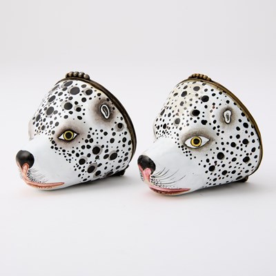 Lot 471 - Two Staffordshire Enamel Bonbonnières