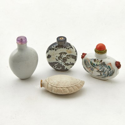 Lot 9 - Four Chinese Porcelain Snuff Bottles