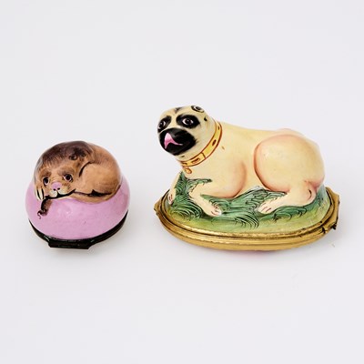 Lot 472 - Two South Staffordshire Enamel Bonbonnières