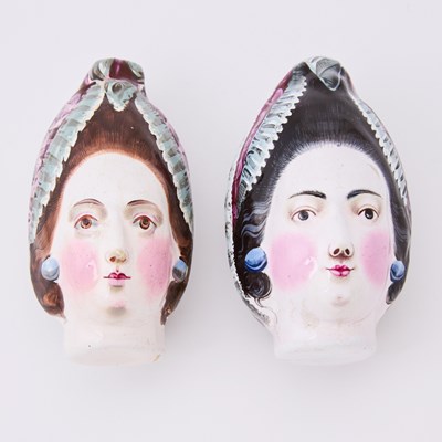 Lot 478 - Two Staffordshire Enamel Bonbonnières