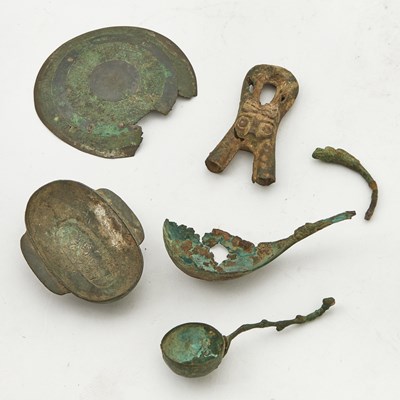Lot 53 - Five Chinese Archaic Bronze Articles