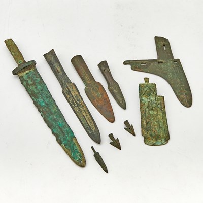 Lot 60 - Nine Chinese Archaic Bronze Blades
